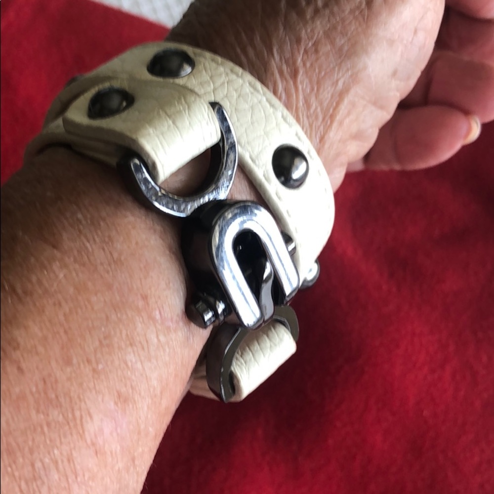 Faux leather wrap bracelet